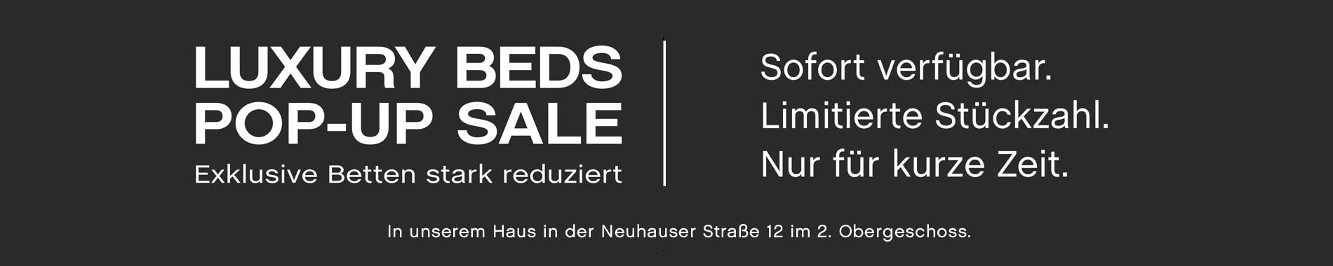 Luxury Bed Pop Up Sale