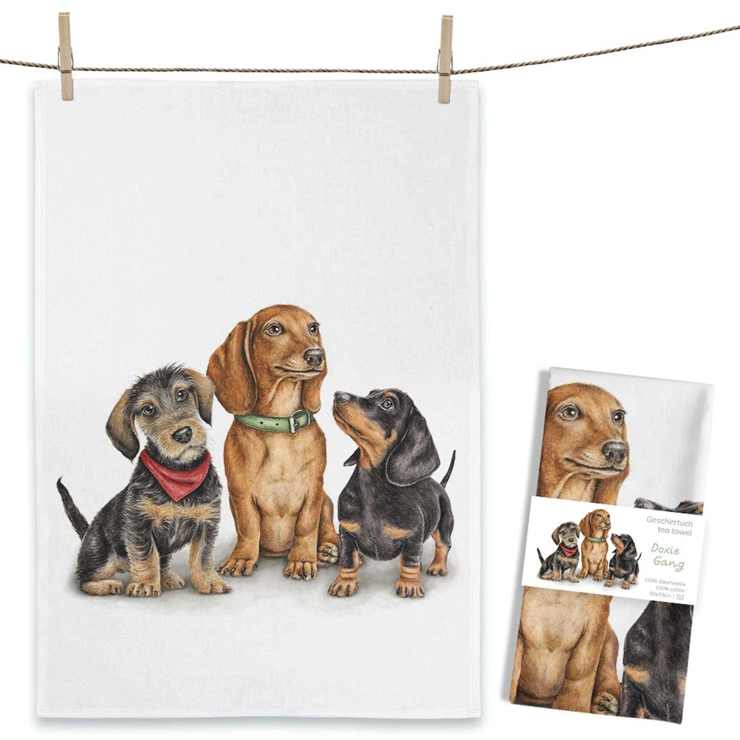 Geschirrtuch "Doxie Gang" 