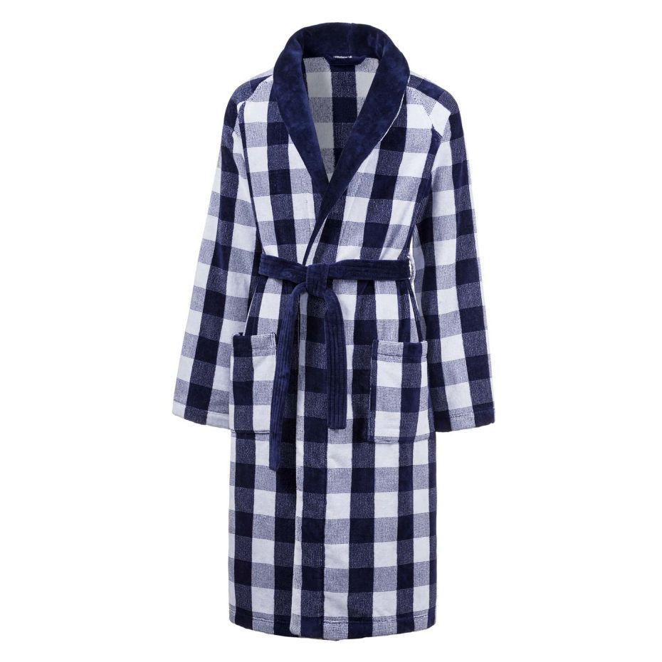 Hästens Unisex-Morgenmantel "Blue Check" bei Bettenrid