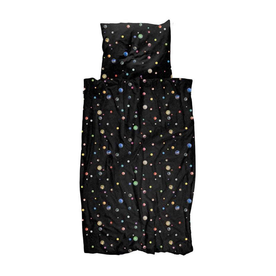 Snurk Kinder-Bettwäsche-Garnitur "Marble Universe" bei Bettenrid