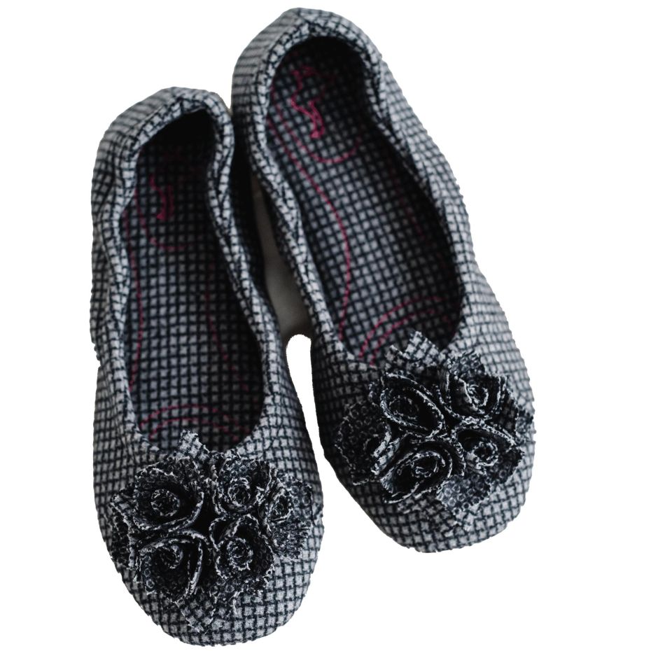 Pampuschen Hausschuhe "Grace Check" bei Bettenrid