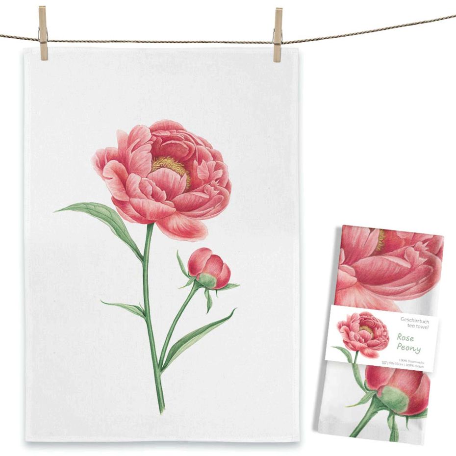 Maluu Geschirrtuch "Rose Peony" bei Bettenrid