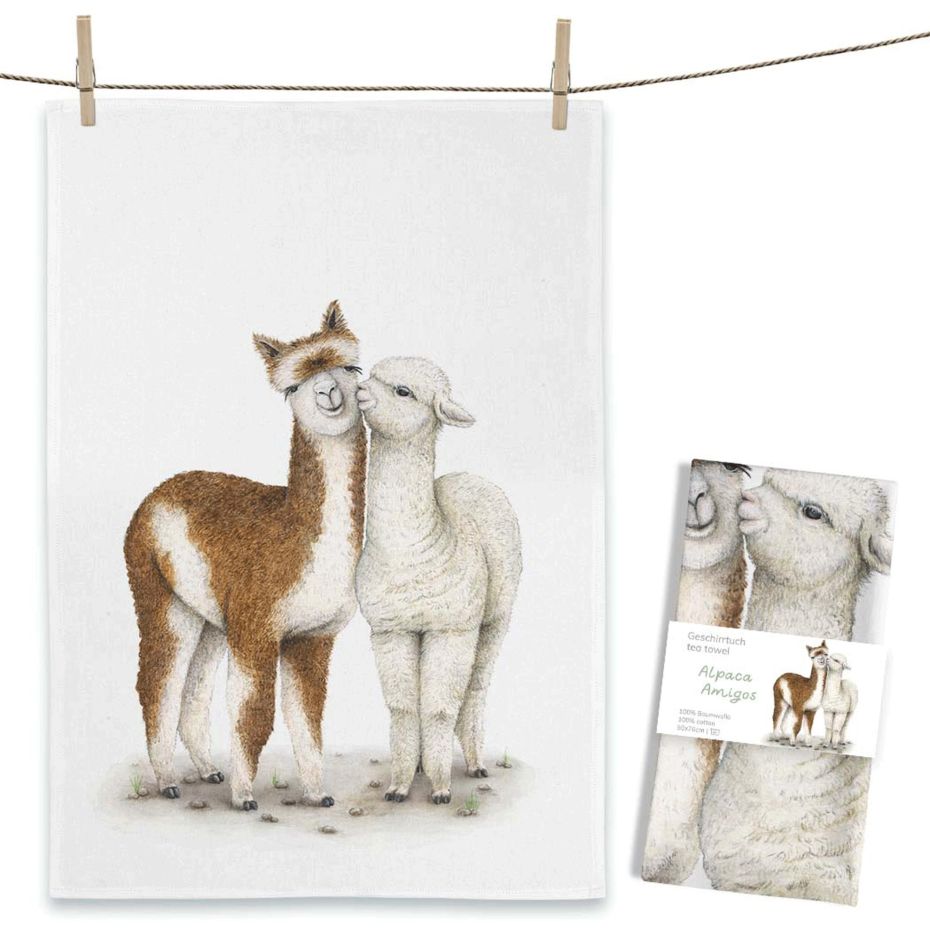 Maluu Geschirrtuch "Alpaca Amigos" bei Bettenrid