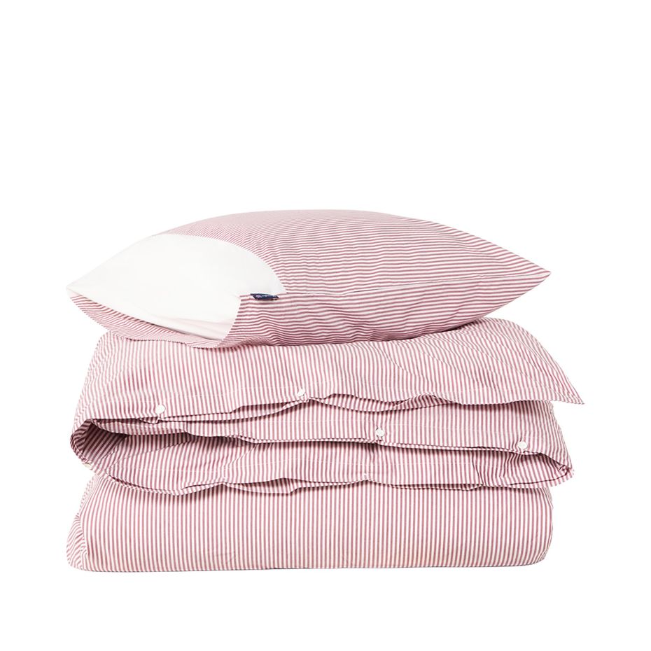 Lexington Bettwäsche-Garnitur "Striped Percale rot" bei Bettenrid