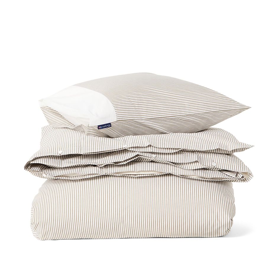 Lexington Bettwäsche-Garnitur "Striped Percale olive" bei Bettenrid